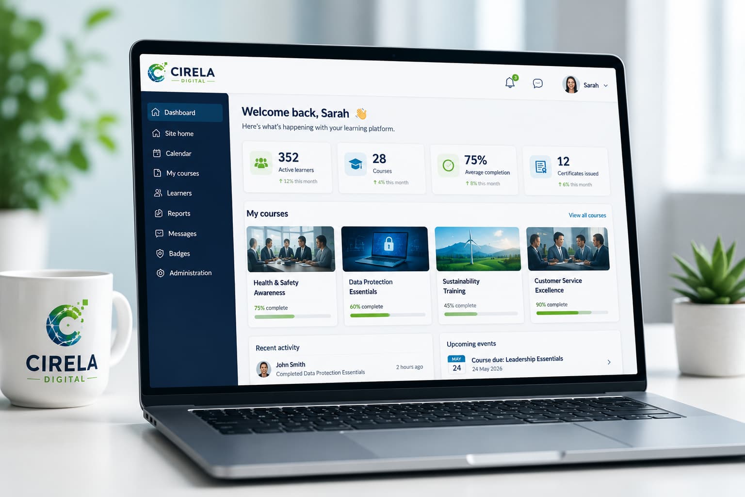 Cirela Digital fully managed Moodle SaaS learning platform